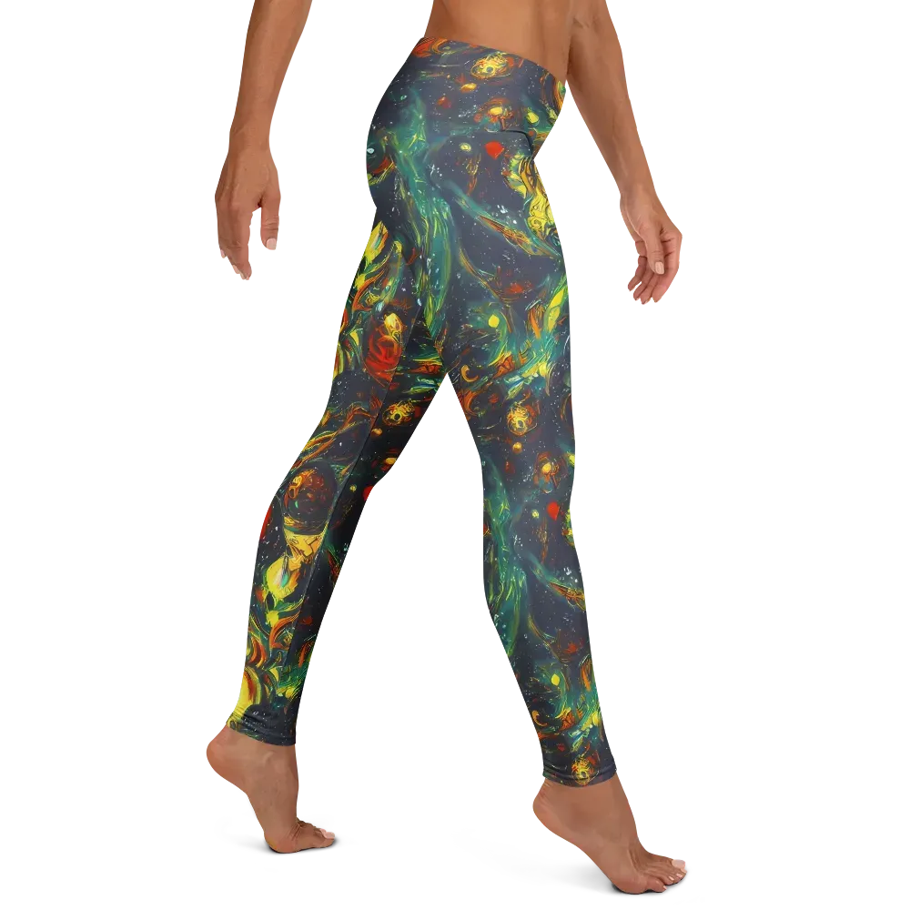 Electric Tidal Pool on Leggings — Right