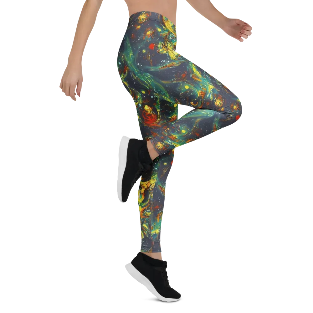 Electric Tidal Pool on Leggings — Right