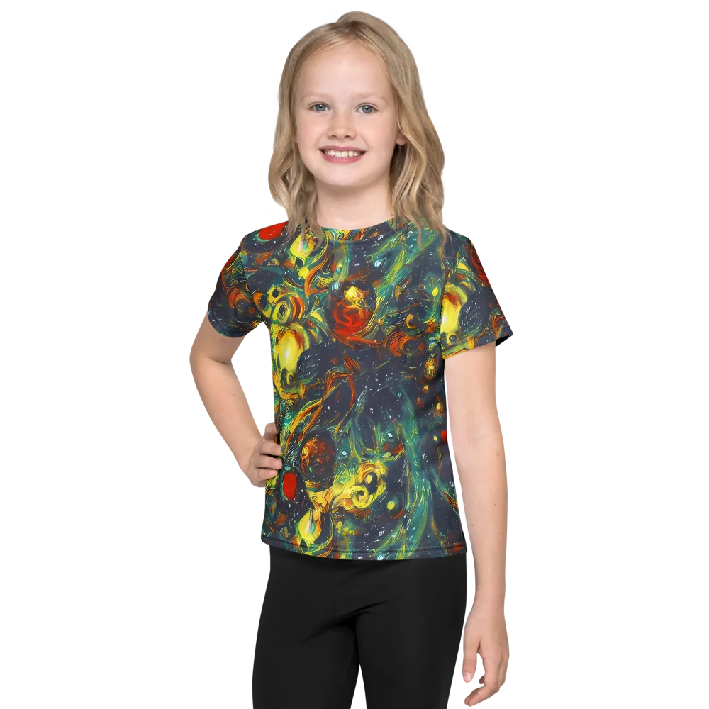 Electric Tidal Pool on Kids Crew Neck T-Shirt — Front