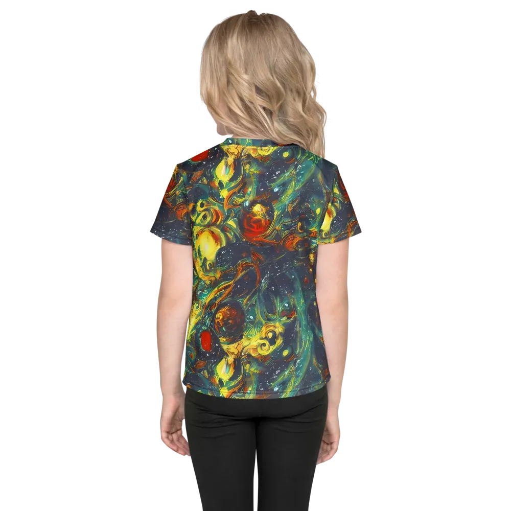 Electric Tidal Pool on Kids Crew Neck T-Shirt — Back