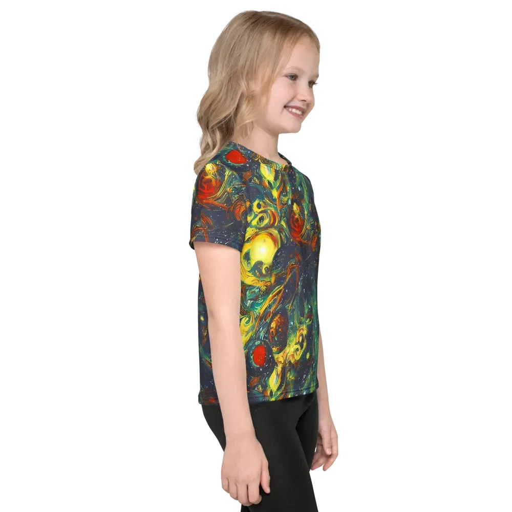 Electric Tidal Pool on Kids Crew Neck T-Shirt — Right