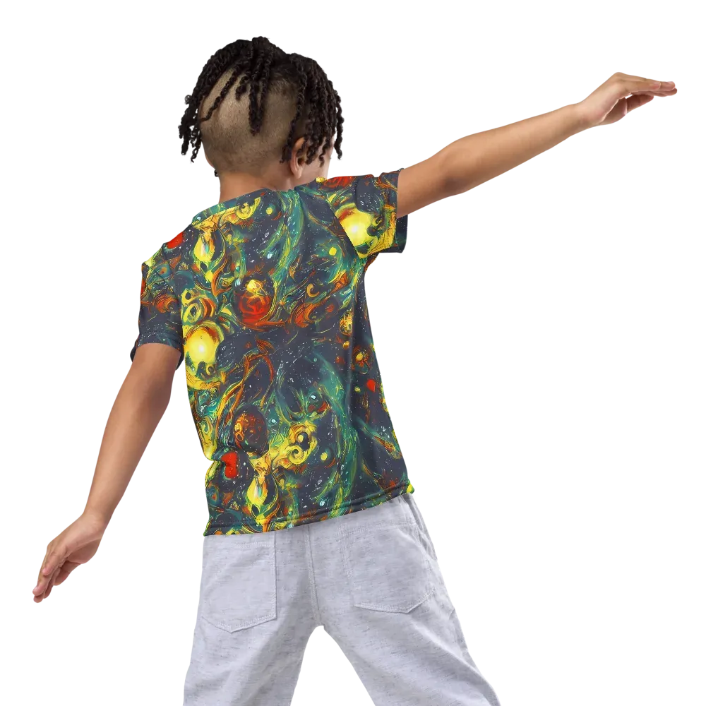 Electric Tidal Pool on Kids Crew Neck T-Shirt — Back