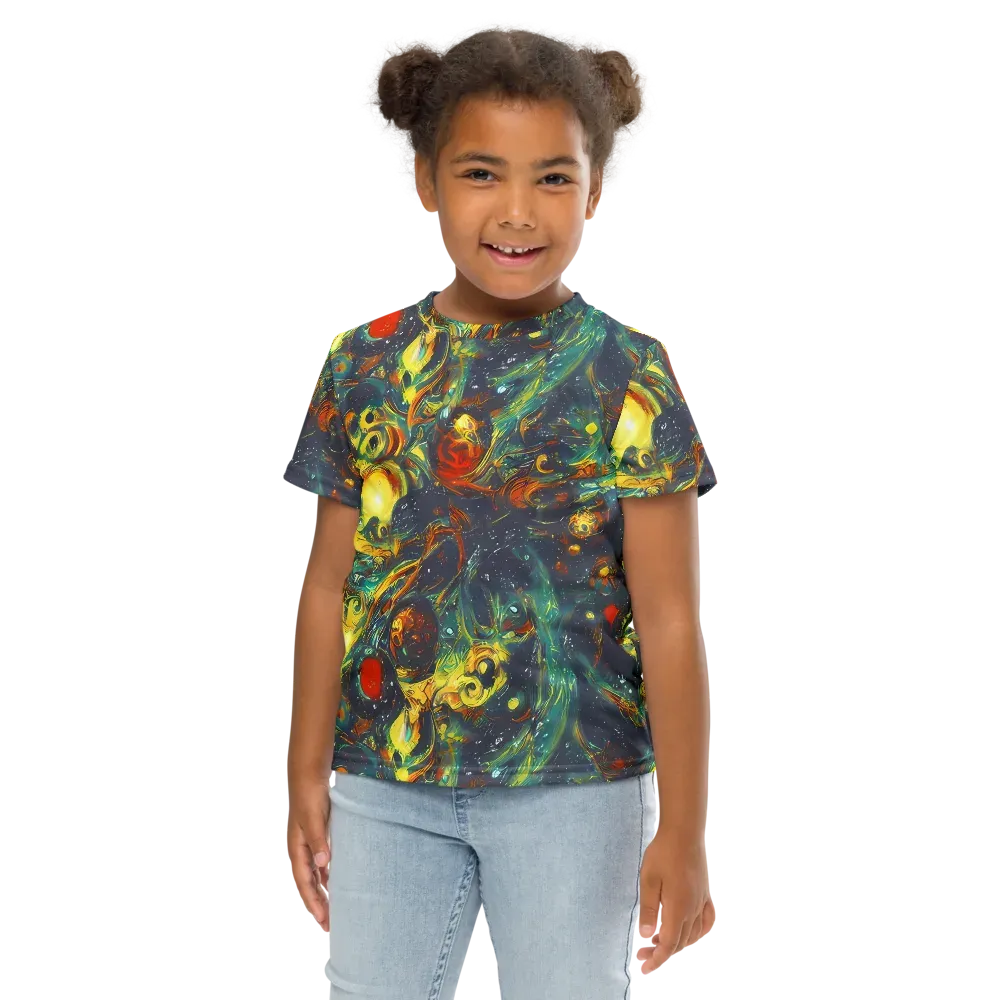 Electric Tidal Pool on Kids Crew Neck T-Shirt — Front