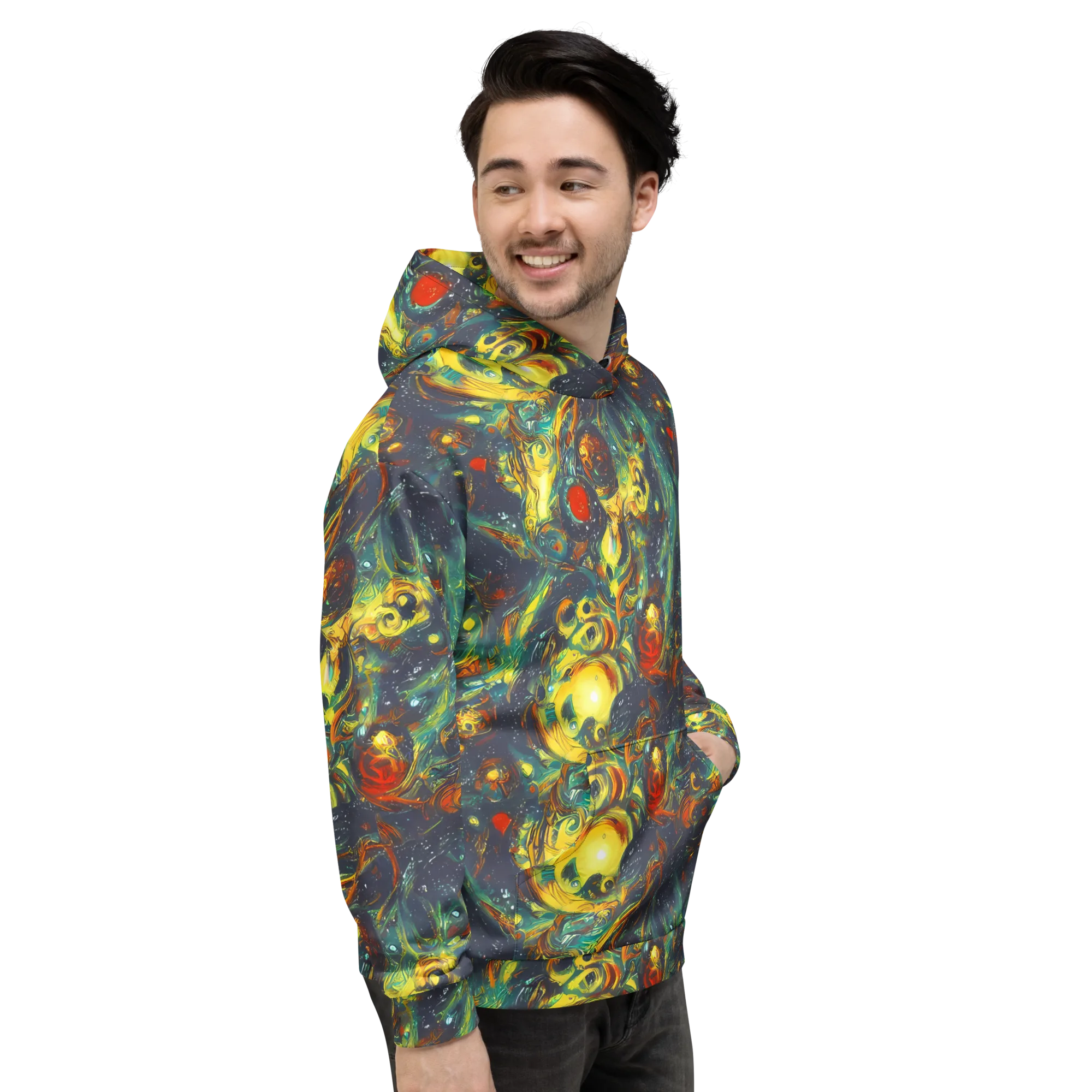 Electric Tidal Pool on Hoodie — Right
