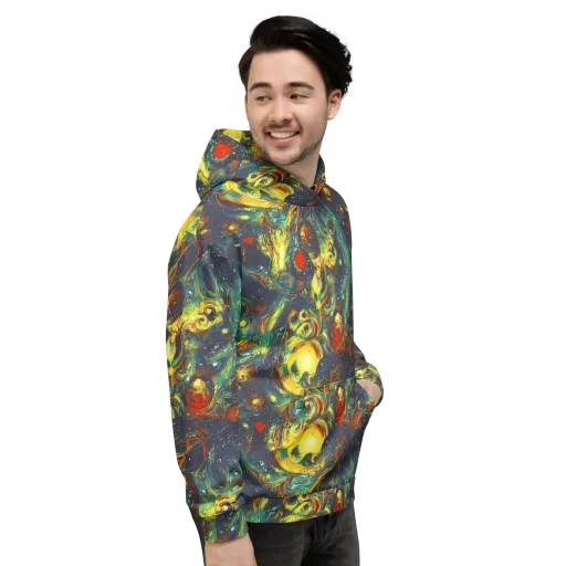 Electric Tidal Pool on a Hoodie