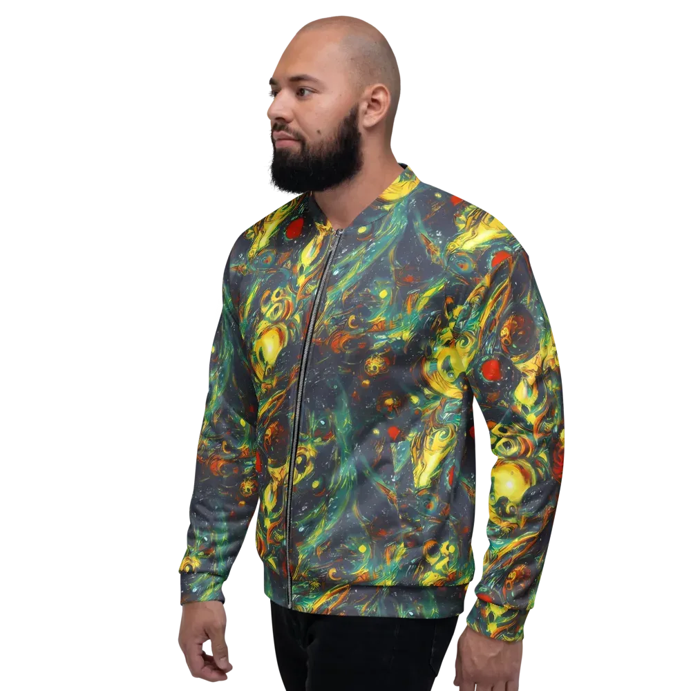 Electric Tidal Pool on Bomber Jacket — Left