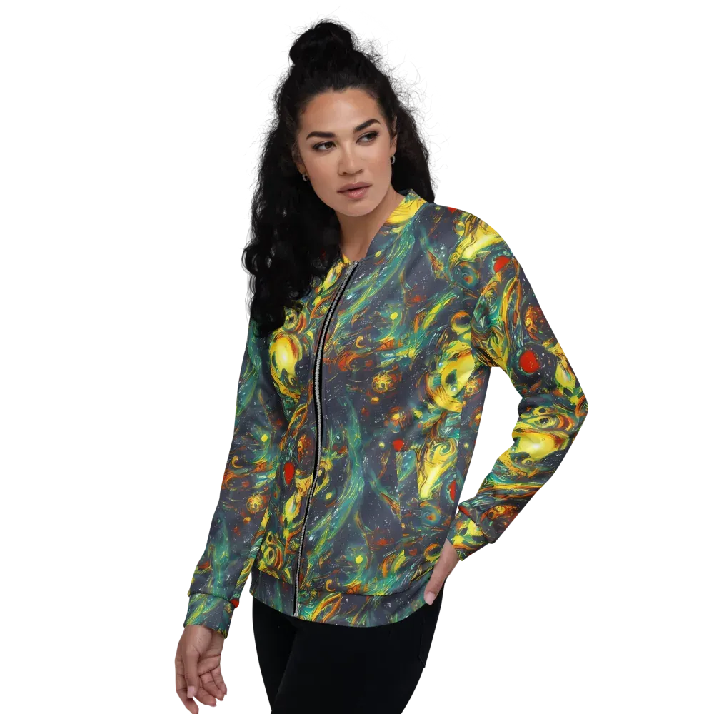 Electric Tidal Pool on Bomber Jacket — Left