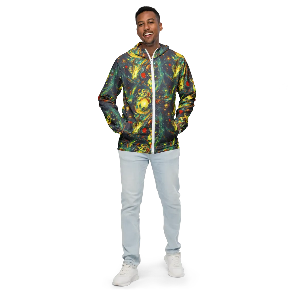 Electric Tidal Pool on Men's Windbreaker — Front