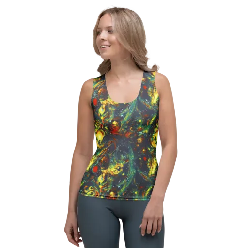 Electric Tidal Pool on a Women's Tank Top