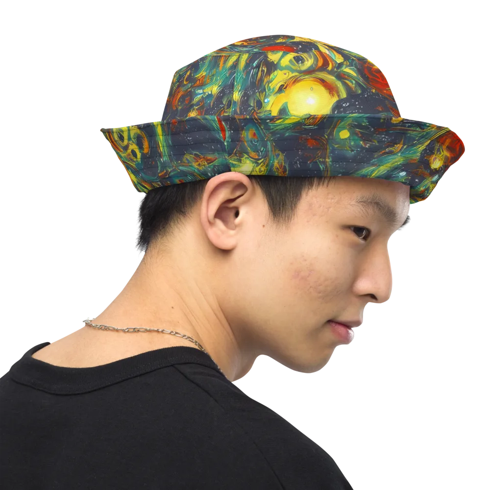 Electric Tidal Pool on Reversible Bucket Hat — Right Outside
