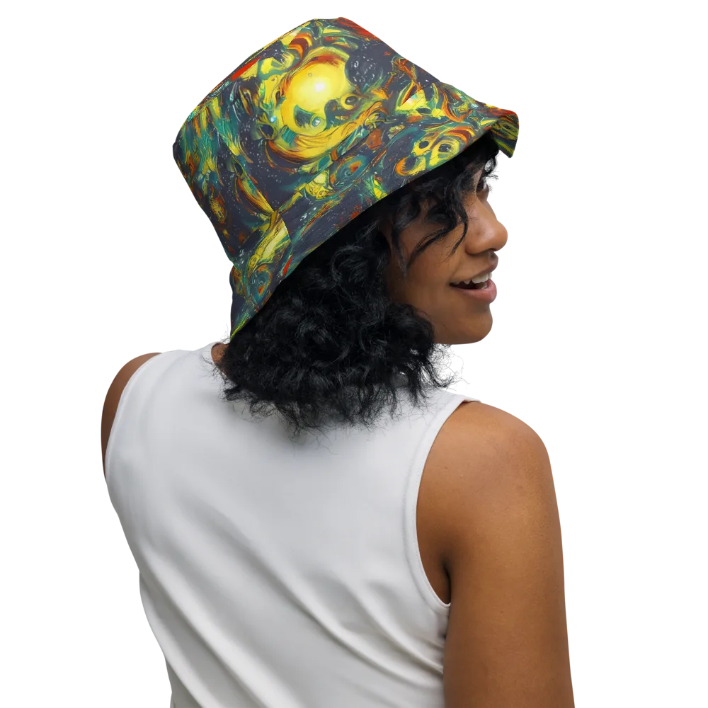 Electric Tidal Pool on Reversible Bucket Hat — Right Outside
