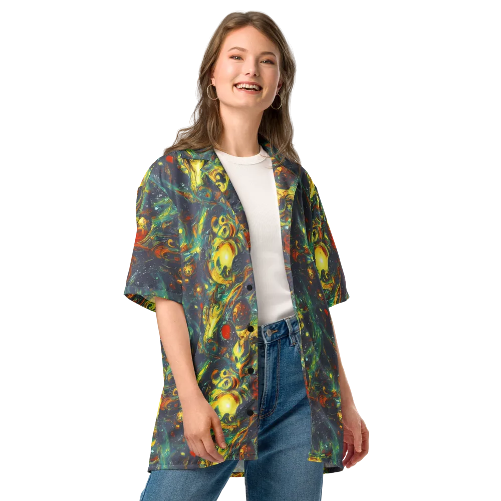 Electric Tidal Pool on Button Shirt — Front