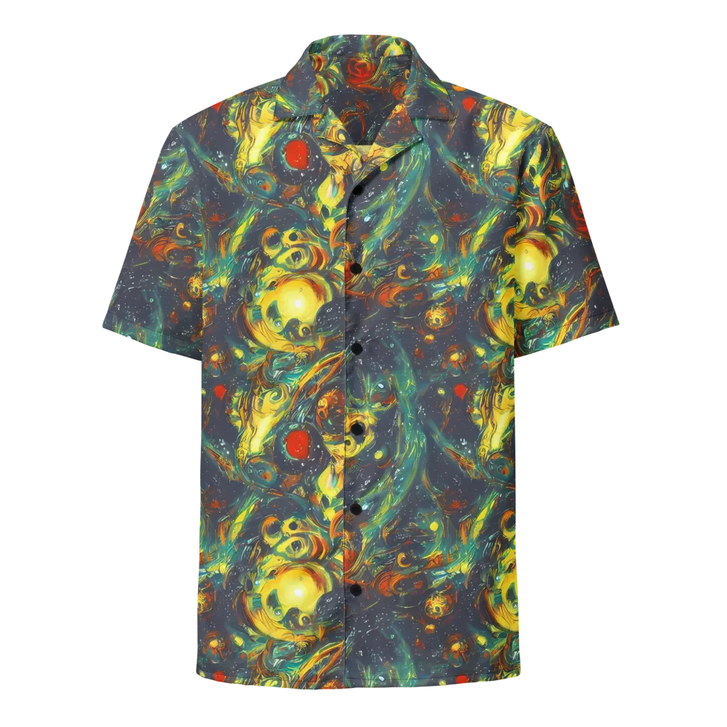 Electric Tidal Pool on Button Shirt — Front
