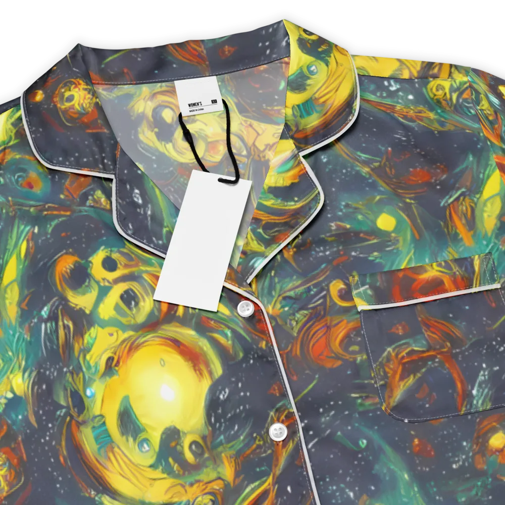 Electric Tidal Pool on Women's Short Sleeve Pajama Top — Product details
