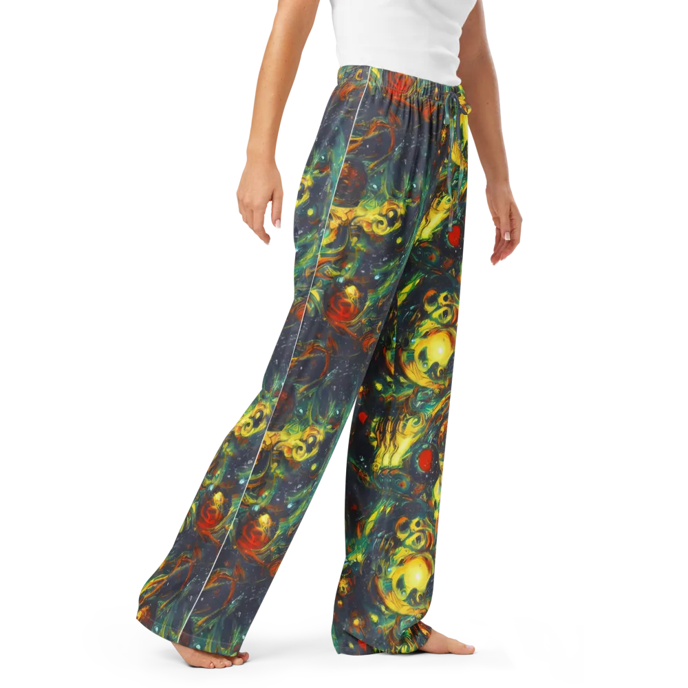 Electric Tidal Pool on Women's Pajama Pants — Right Front