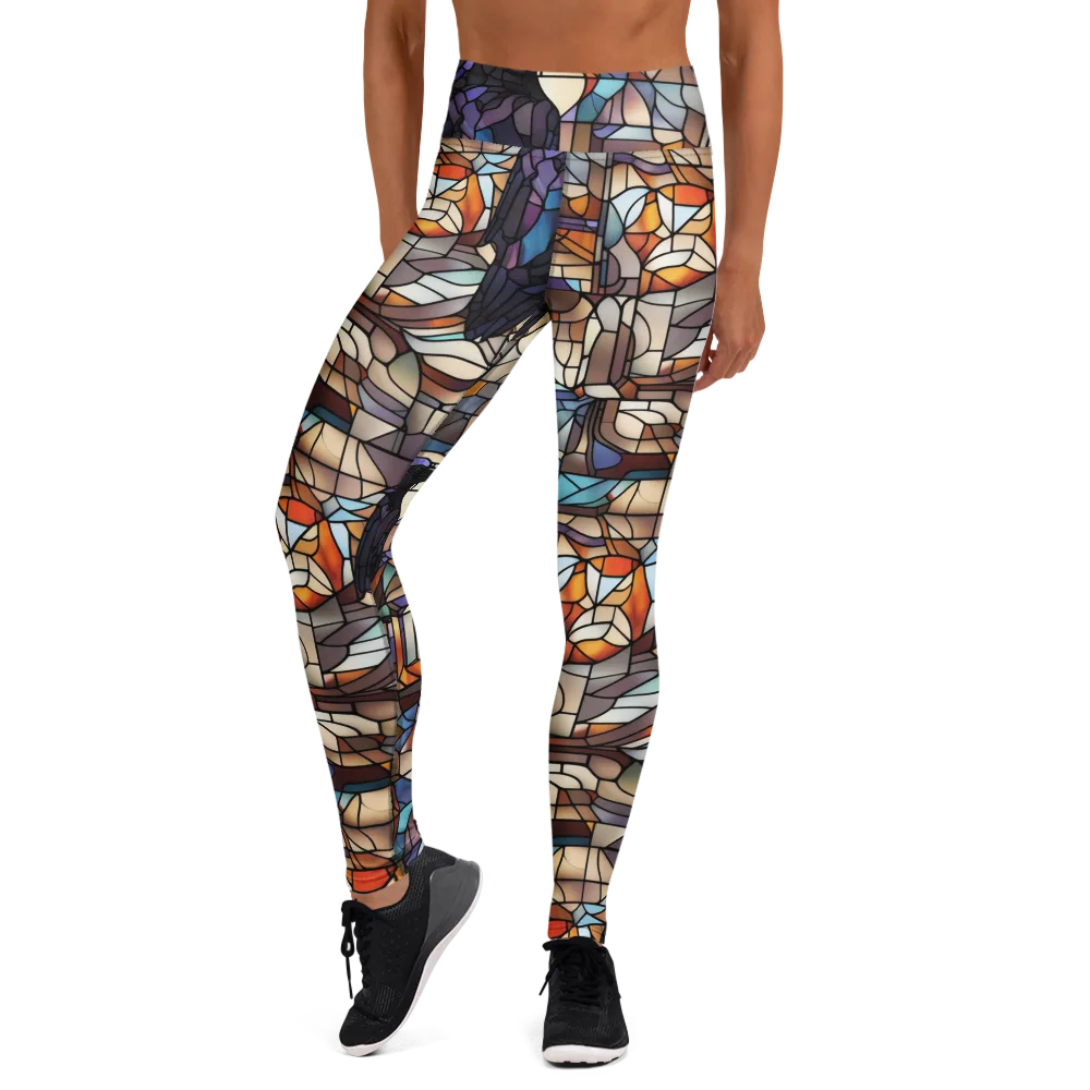 Raven Rose Window on Yoga Leggings — Front