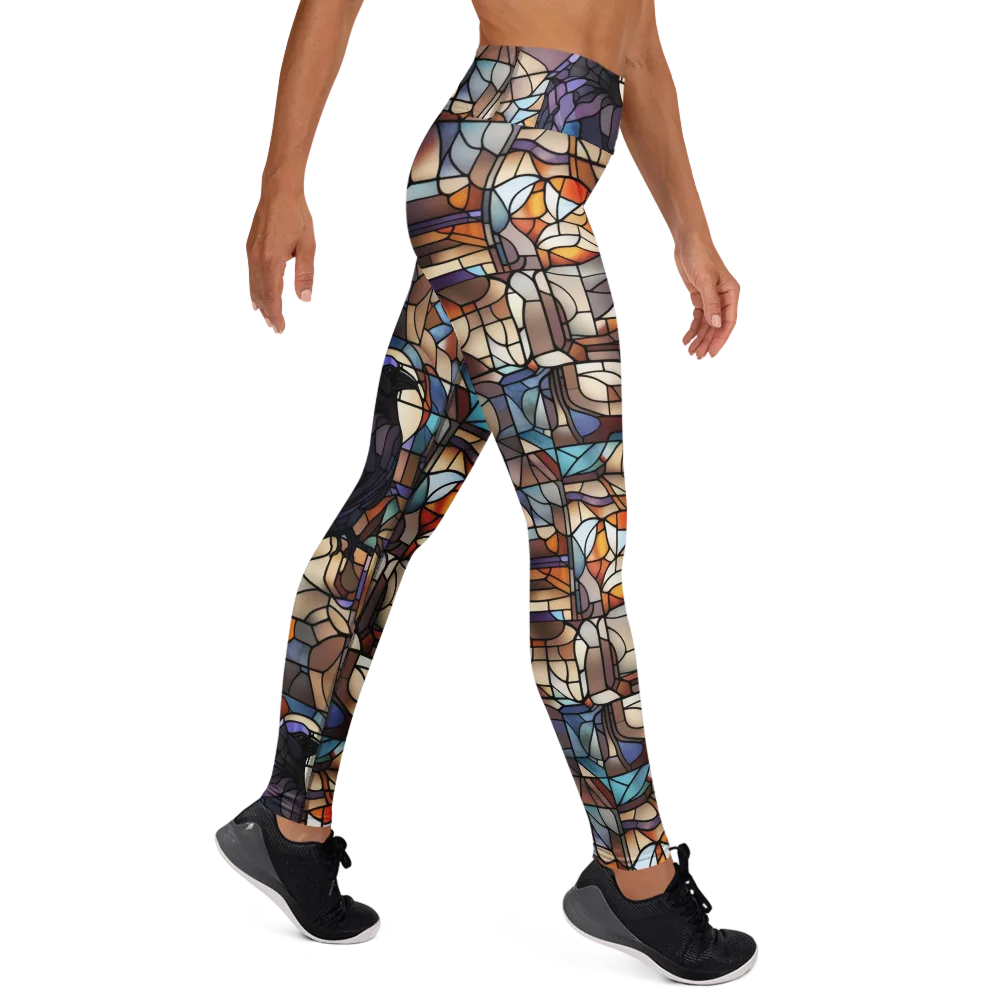 Raven Rose Window on Yoga Leggings — Right