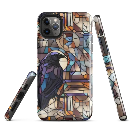 Raven Rose Window on a Tough Case for iPhone®