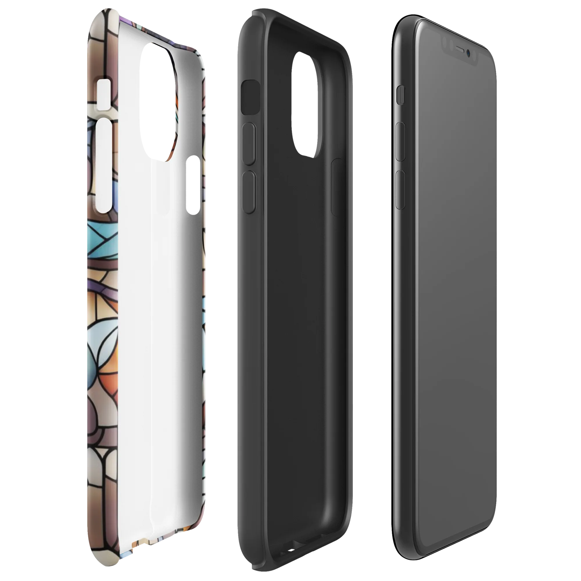 Raven Rose Window on Tough Case for iPhone® — Right