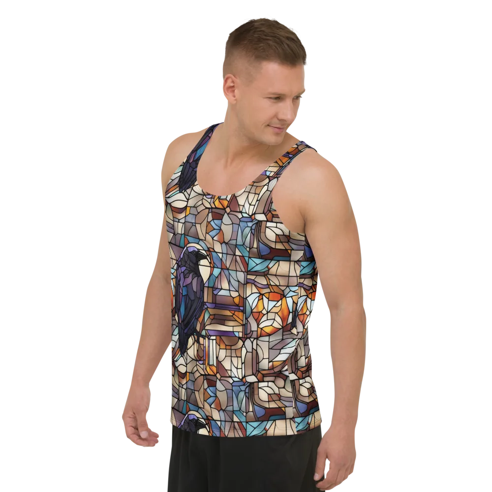 Raven Rose Window on Men's Tank Top — Left Front
