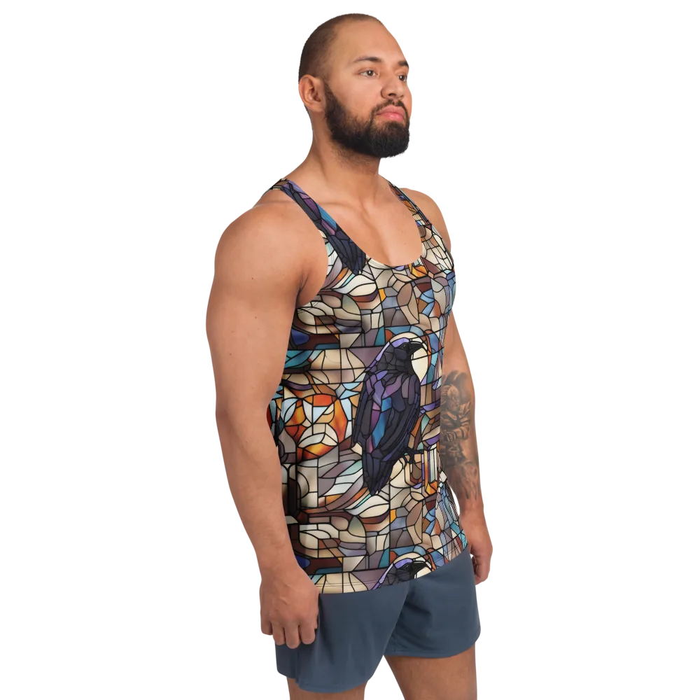 Raven Rose Window on Men's Tank Top — Right Front