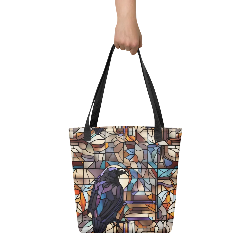 Raven Rose Window on Tote Bag — Front