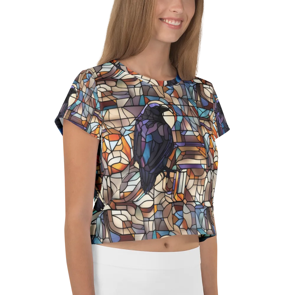 Raven Rose Window on Crop Tee — Right