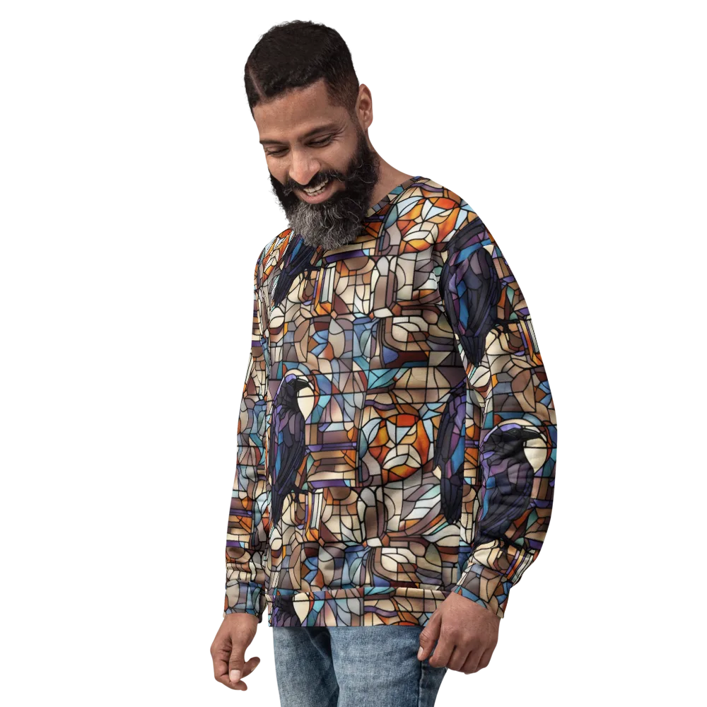 Raven Rose Window on Sweatshirt — Left Front