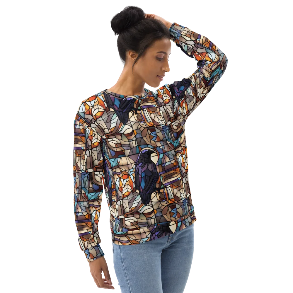 Raven Rose Window on Sweatshirt — Right Front