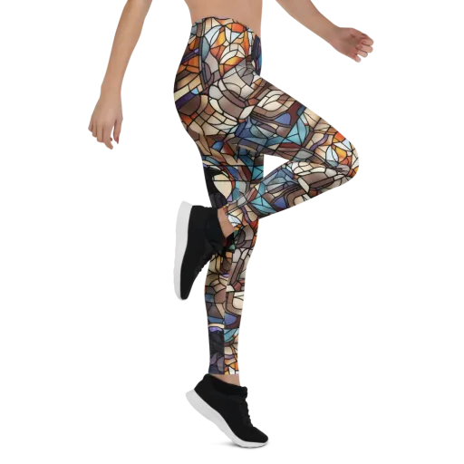 Raven Rose Window on a Leggings