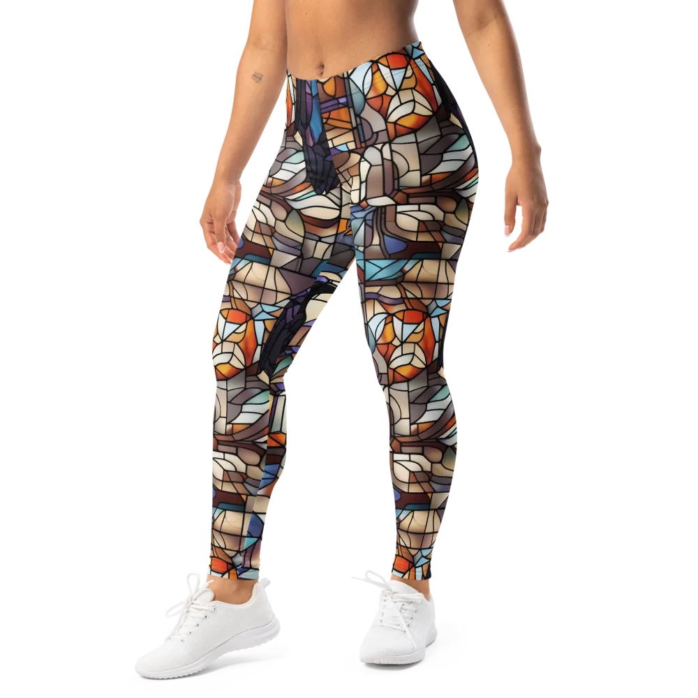 Raven Rose Window on Leggings — Left Front