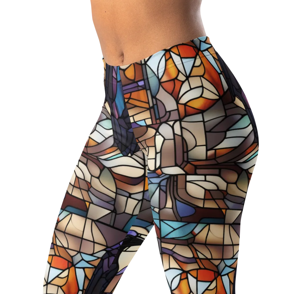 Raven Rose Window on Leggings — Left Front