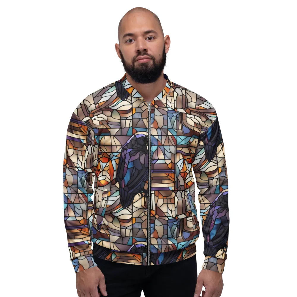 Raven Rose Window on Bomber Jacket — Front