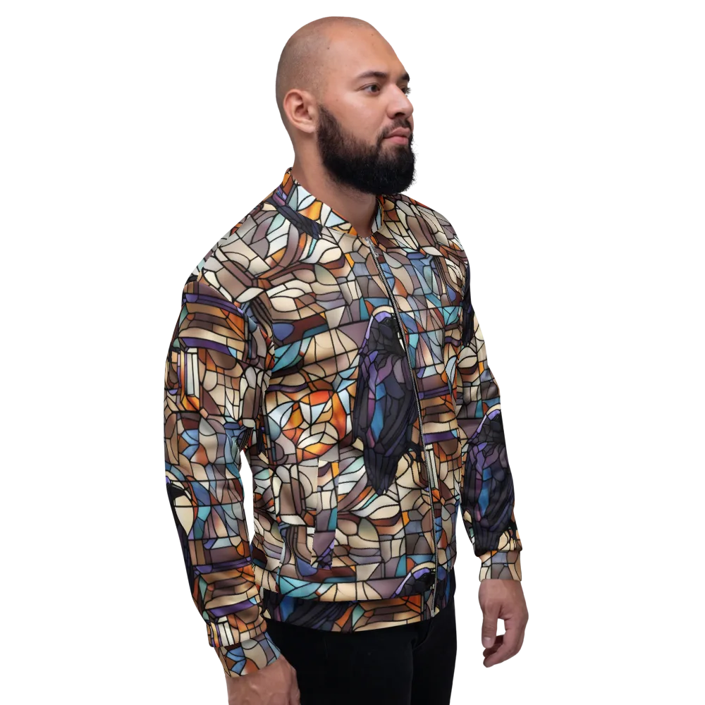 Raven Rose Window on Bomber Jacket — Right
