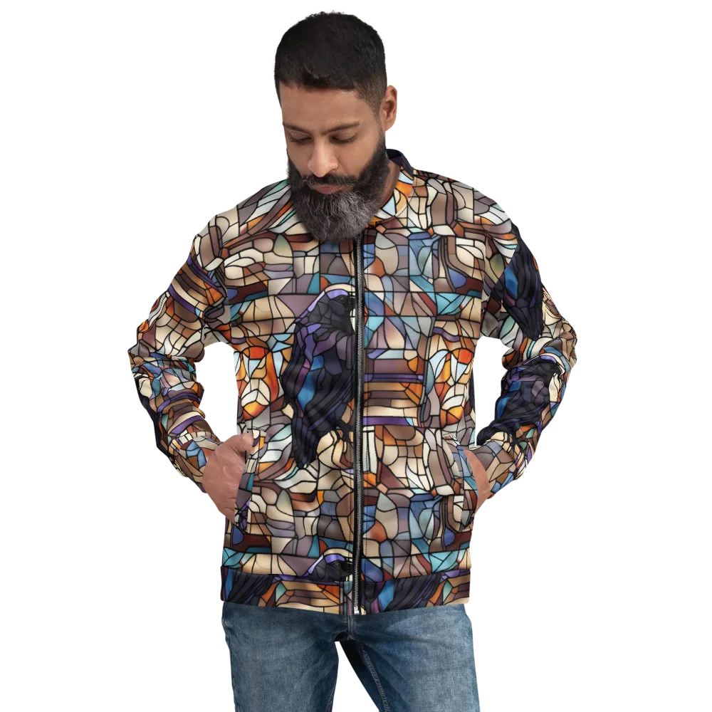 Raven Rose Window on Bomber Jacket — Front