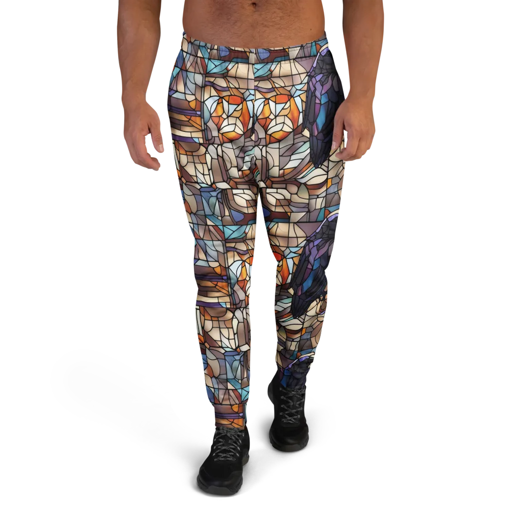 Raven Rose Window on Men's Joggers — Front