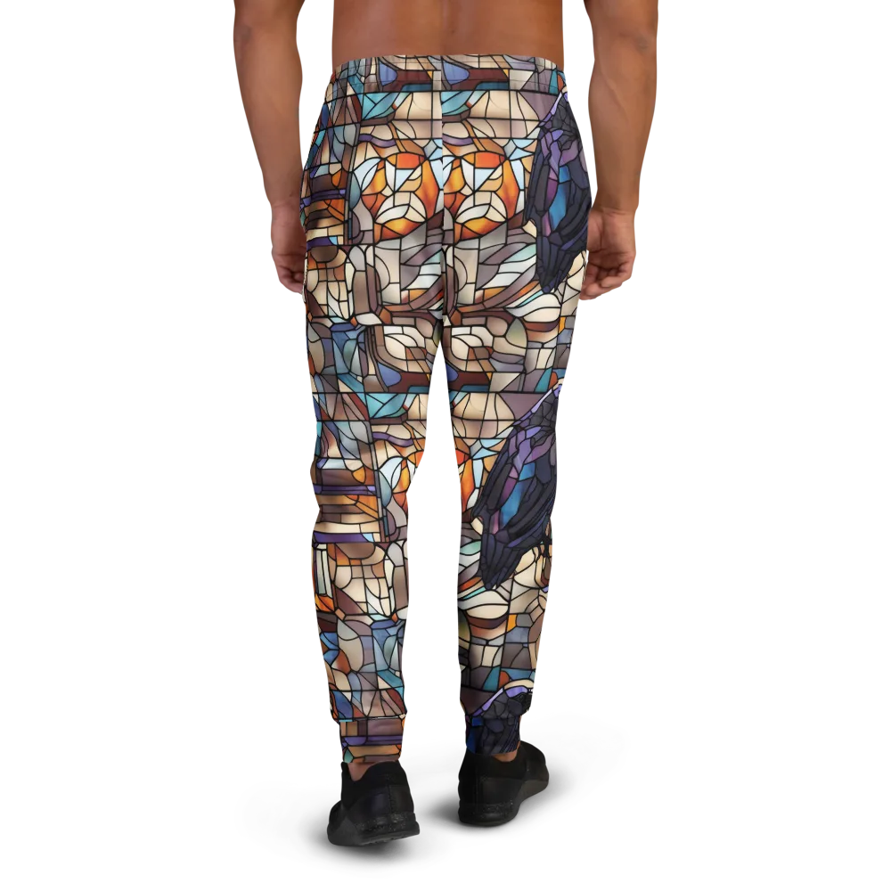 Raven Rose Window on Men's Joggers — Back