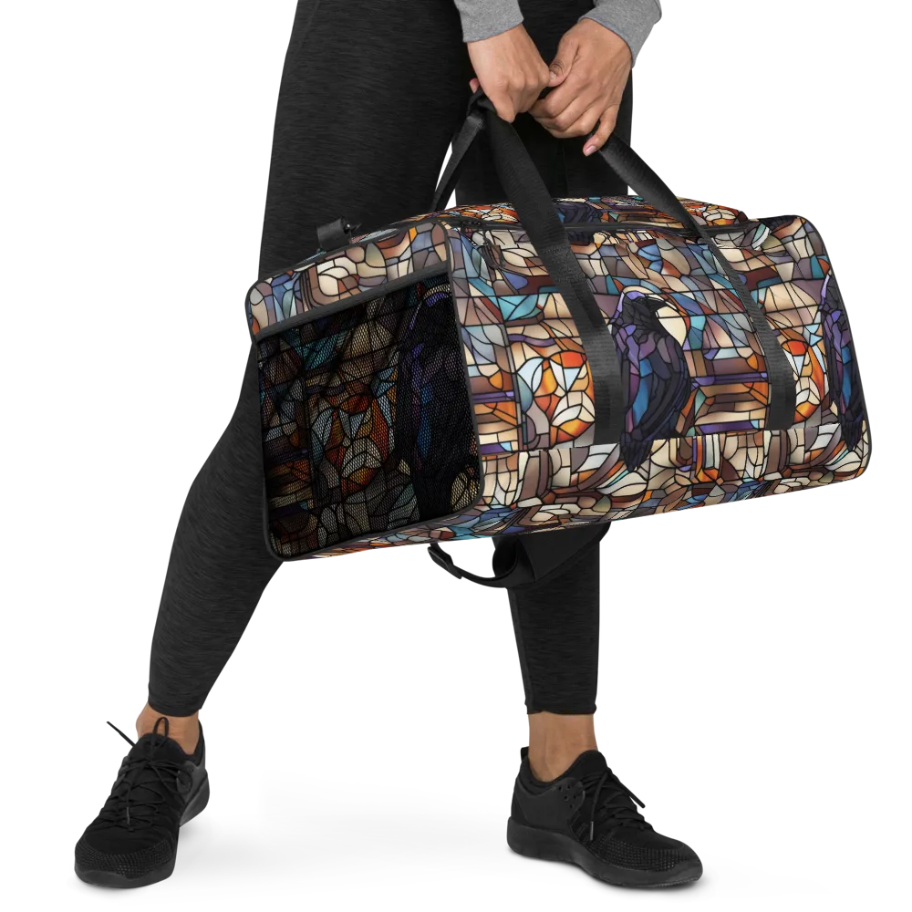 Raven Rose Window on Duffle Bag — Right Front