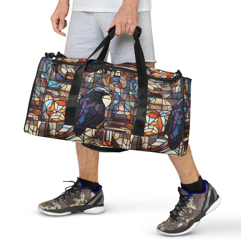 Raven Rose Window on Duffle Bag — Front
