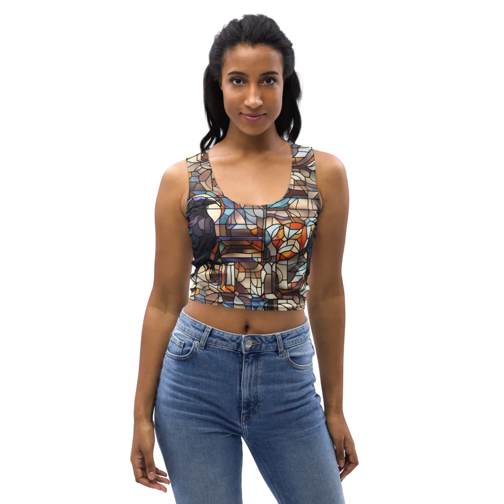 Raven Rose Window on Crop Top — Front