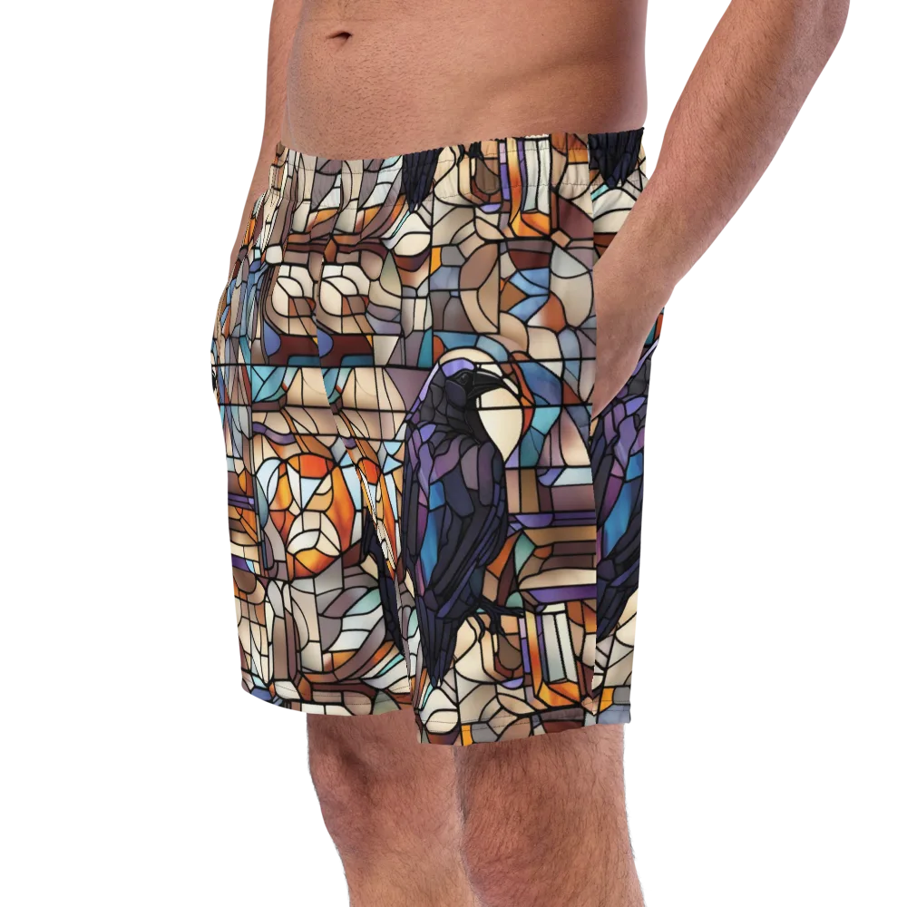 Raven Rose Window on Swim Trunks — Left Front