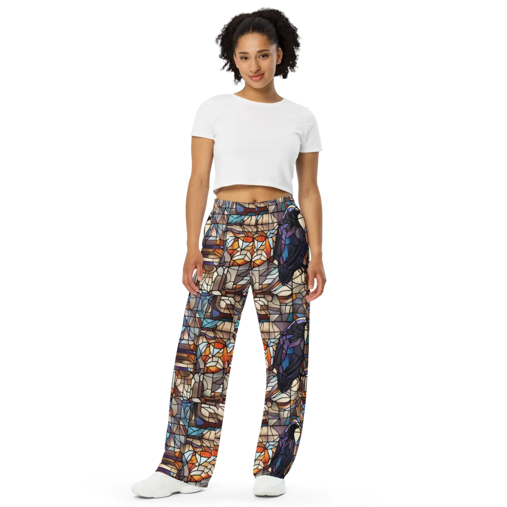 Raven Rose Window on Wide-Leg Pants — Front