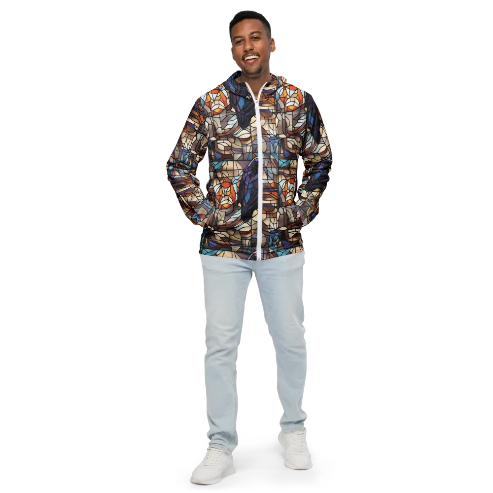 Raven Rose Window on Men's Windbreaker — Front