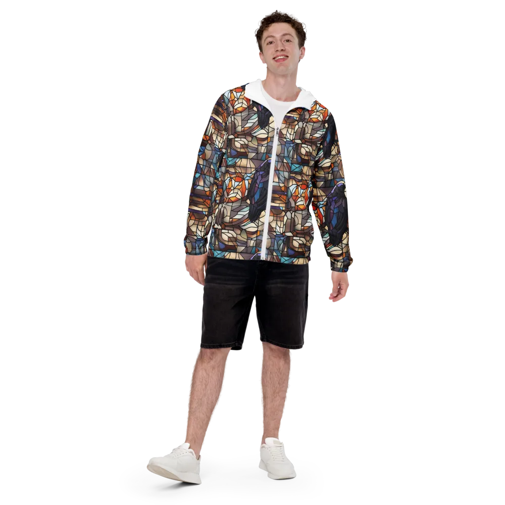 Raven Rose Window on Men's Windbreaker — Front
