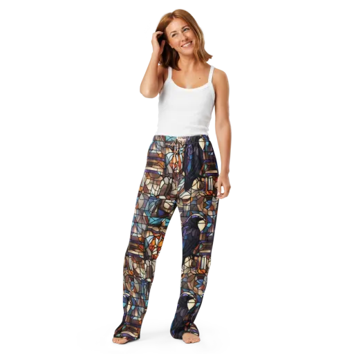 Raven Rose Window on a Women's Pajama Pants