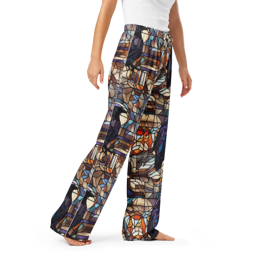Raven Rose Window on Women's Pajama Pants — Right Front