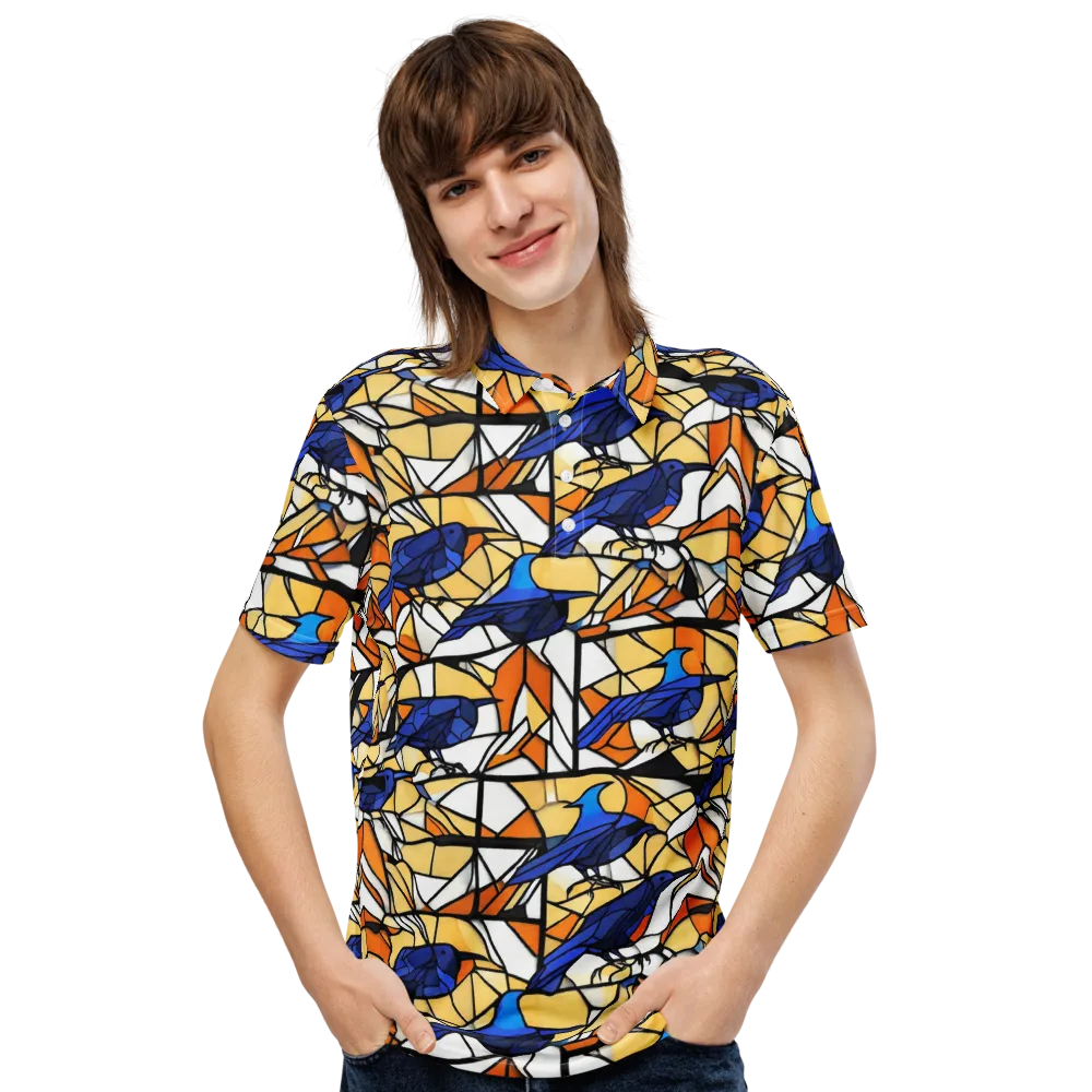 Stained Sky on Men's Slim Fit Polo Shirt — Front