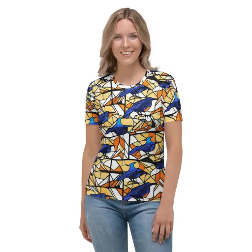 Stained Sky on a Women's Crew Neck T-Shirt