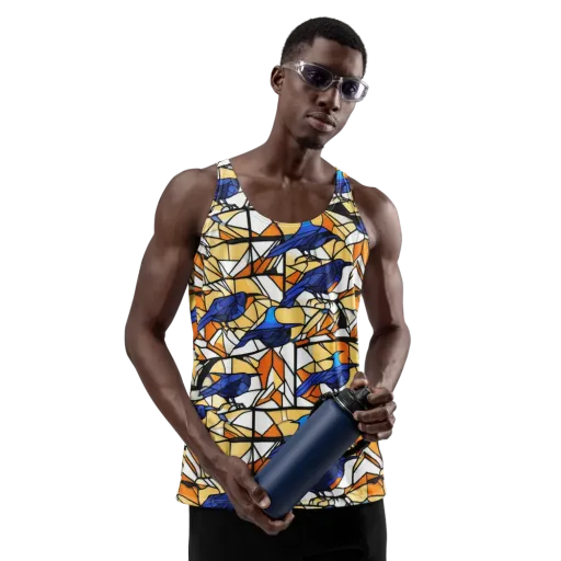 Stained Sky on a Men's Tank Top