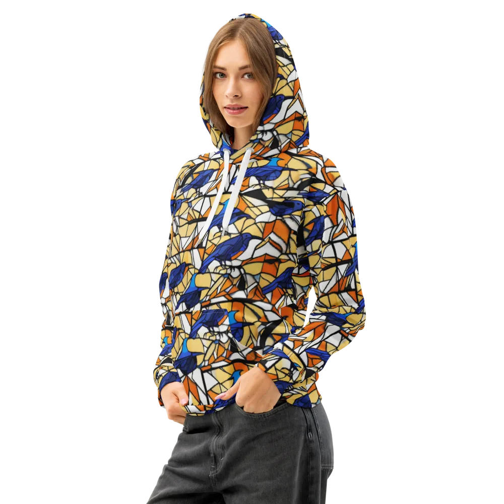 Stained Sky on Cotton Hoodie — Left Front